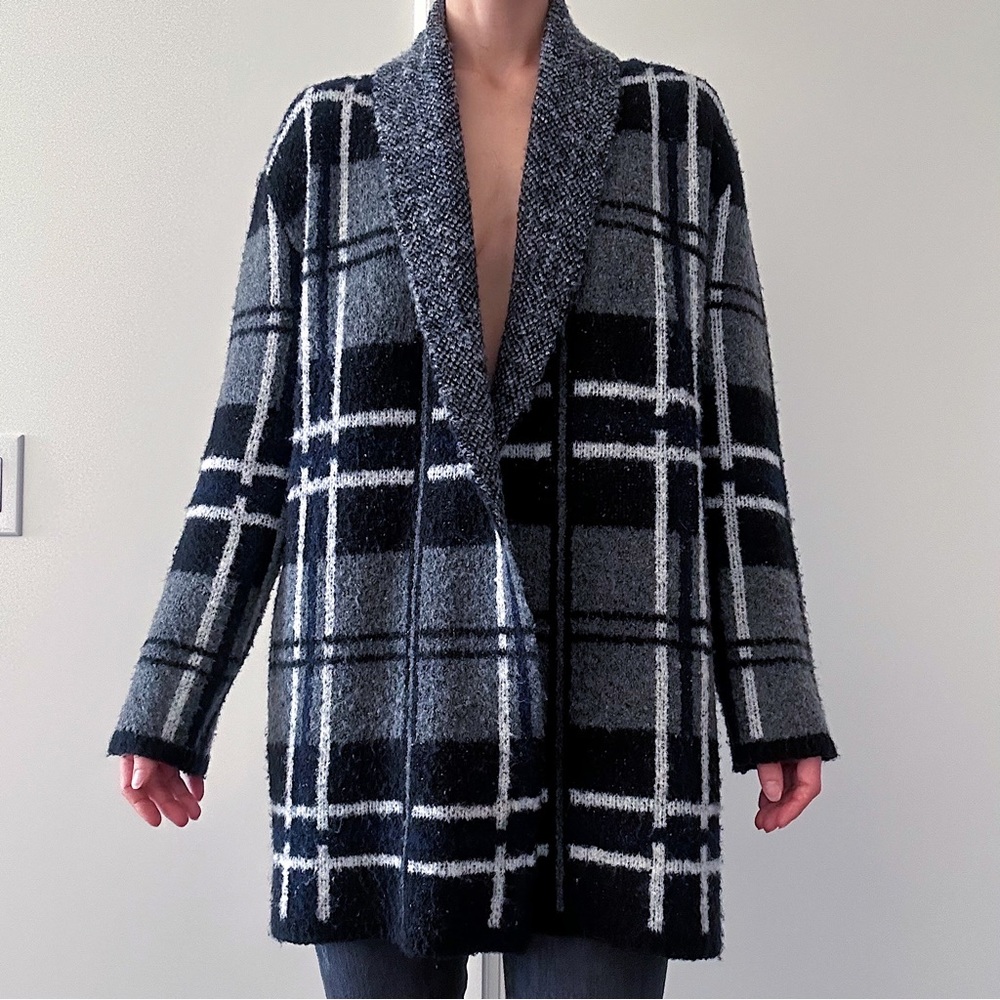 super warm plaid cardigan - Picture 2 of 11